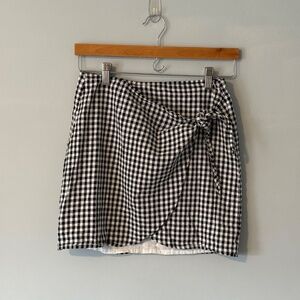 Madewell Gingham Wrap Skirt